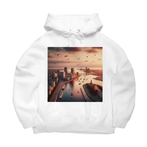 都会の夕暮れ Big Hoodie