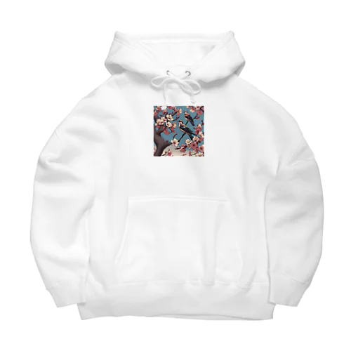 桜と雀（Cherry blossom & sparrow)  01 Big Hoodie