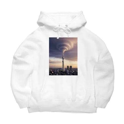 東京スカイツリーと竜巻 Big Hoodie