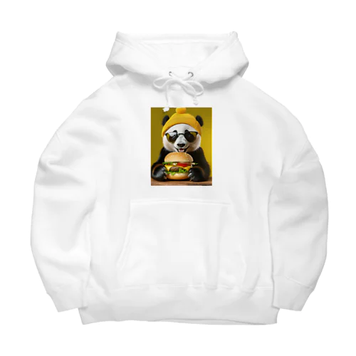 ハンバーガーを食べるパンダ Big Hoodie