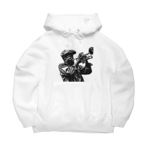 黒人のトランぺッター Big Hoodie