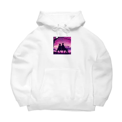 夜桜デート Big Hoodie