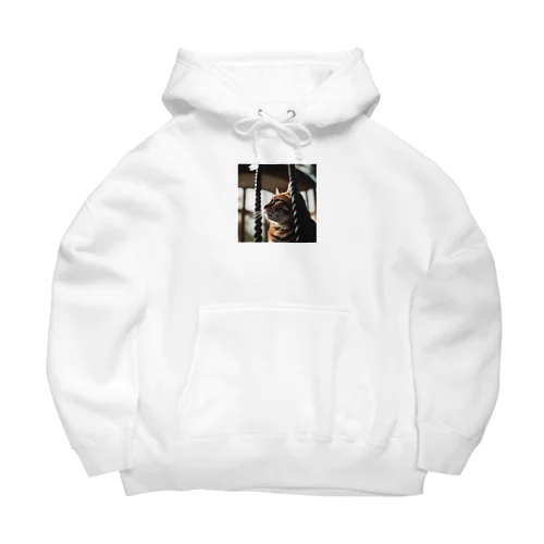 タワーに登っている猫 Big Hoodie