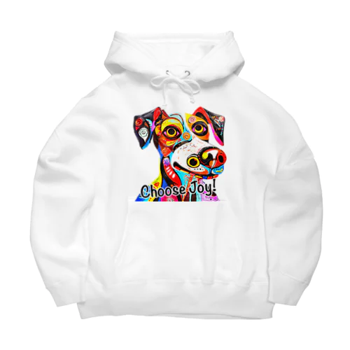 華やかな色合いが目を引く可愛らしい犬 Big Hoodie