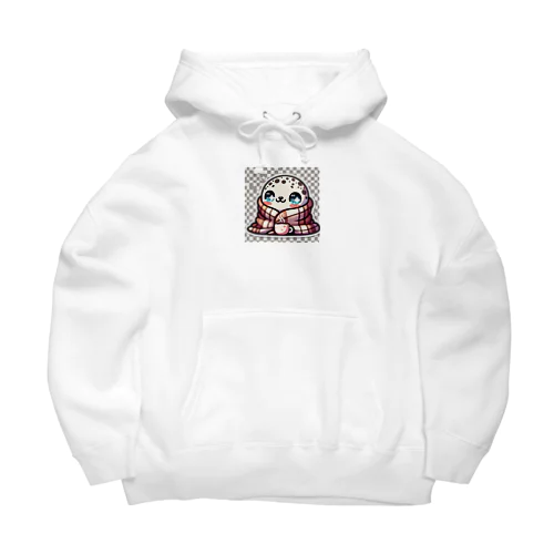 ブランケットにくるまるゴマフアザラシ Big Hoodie