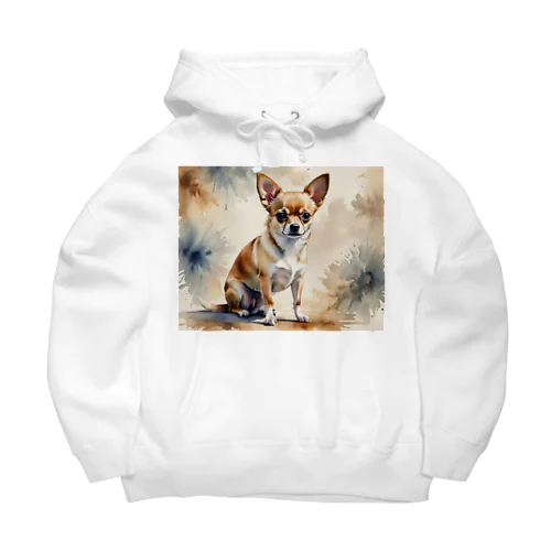 Chihuahua　チワワ　水彩画風 Big Hoodie