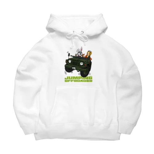 JUMPING OFFROADER 05 二代目ジムニーに乗るウサギと女の子 Big Hoodie