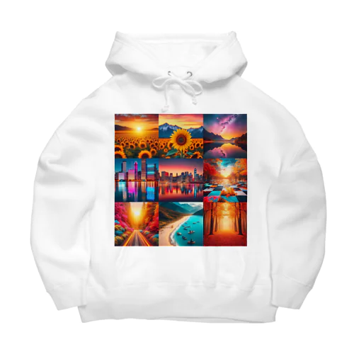 カラフル背景 Big Hoodie