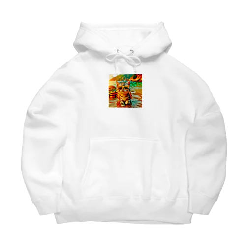 かわいい猫のイラストグッズ Big Hoodie