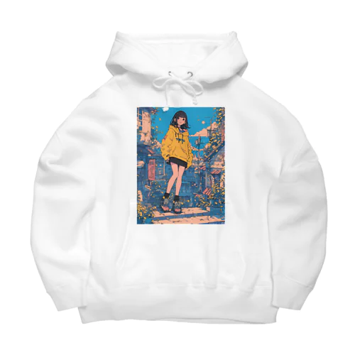 昭和テイストカラフルPOPガーリー Big Hoodie