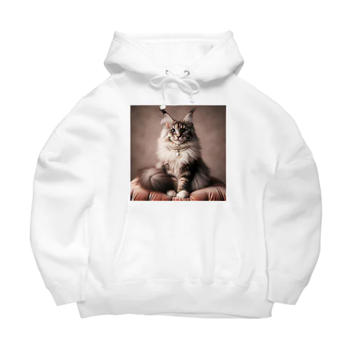 猫とパール Big Hoodie