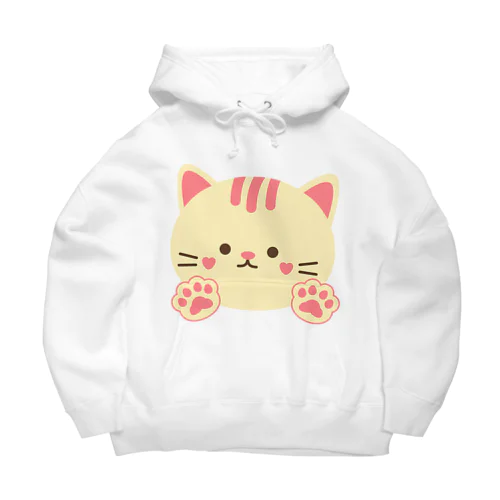 猫の可愛い画像のグッツ販売『ねこりんぱ』 Big Hoodie