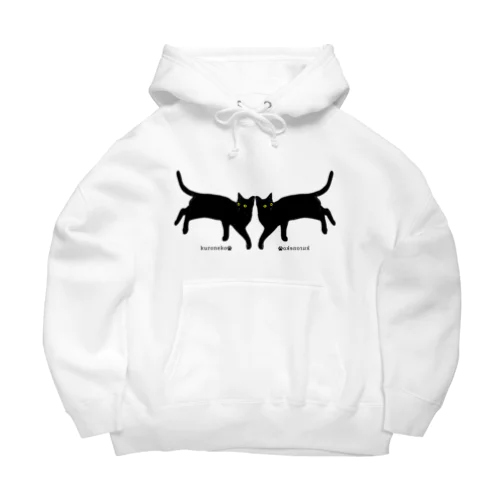 見返り美ニャン　黒猫　反転式 Big Hoodie