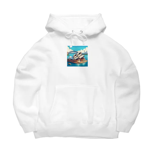 シドニーオペラハウス（pixel art） Big Hoodie