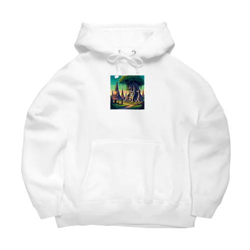 アユタヤ遺跡（pixel art） Big Hoodie