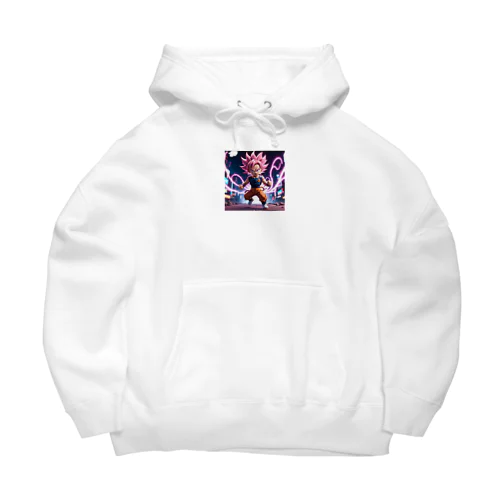 ピンクの髪の毛のおとこの子 Big Hoodie