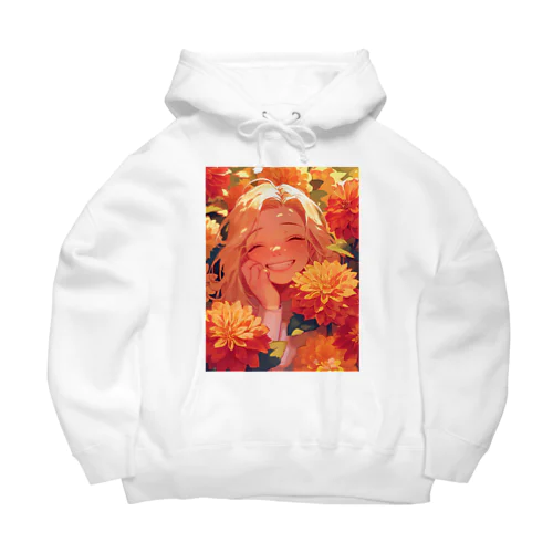 ダリアの花の中の笑顔　なでしこ1478 Big Hoodie