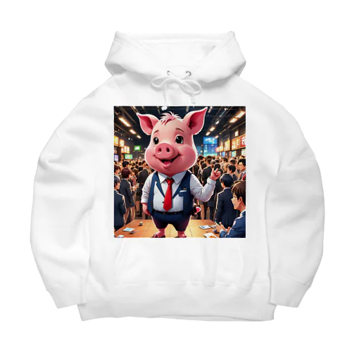 社内イベントの企画をするミニブタ Big Hoodie