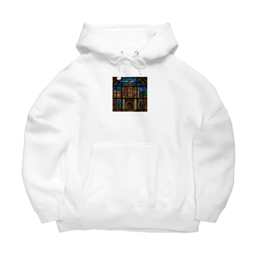 北米の湖のステンドグラス Big Hoodie