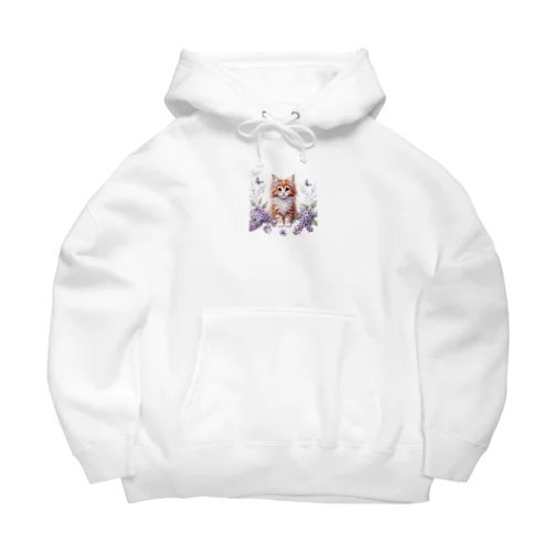 子猫とお花 Big Hoodie