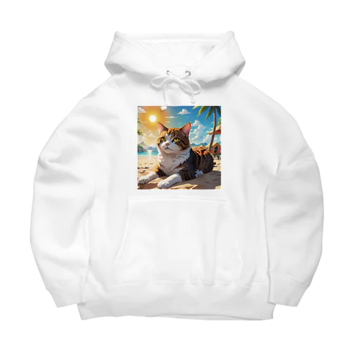 砂浜の猫 Big Hoodie