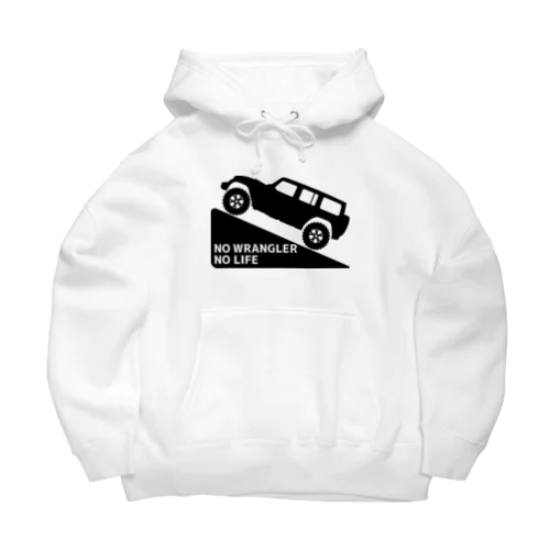 ノーラングラーノーライフ 登坂デザイン ジープ ブラック Big Hoodie