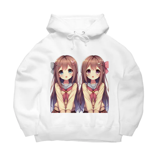 愛らしい可愛い双子の姉妹 Big Hoodie