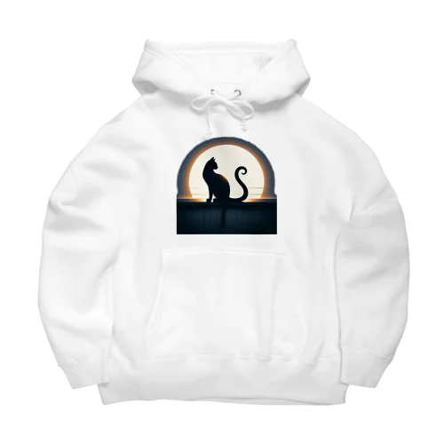 猫のシルエットが美しい Big Hoodie