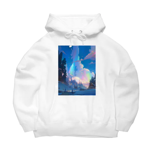 オーロラ夜空の輝き　なでしこ1478 Big Hoodie