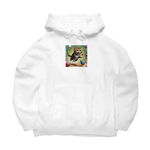 駆け出す猫 Big Hoodie