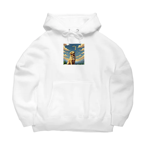 夕焼けとゴールデンレトリバー Big Hoodie