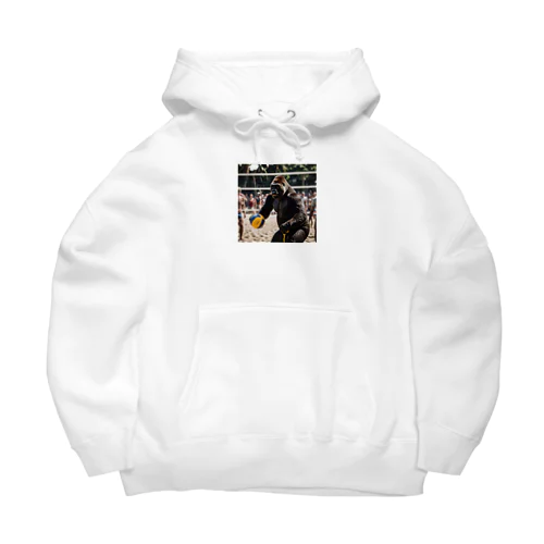 ビーチバレーしてるゴリラ Big Hoodie