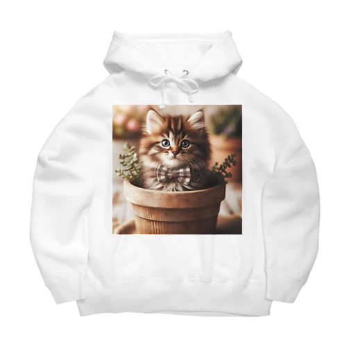 初めて作りました 猫さん Big Hoodie