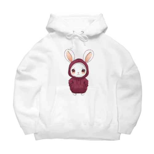 赤パーカーを着ているうさぎちゃん Big Hoodie