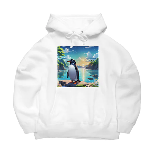 海辺のペンギン画像！ Big Hoodie