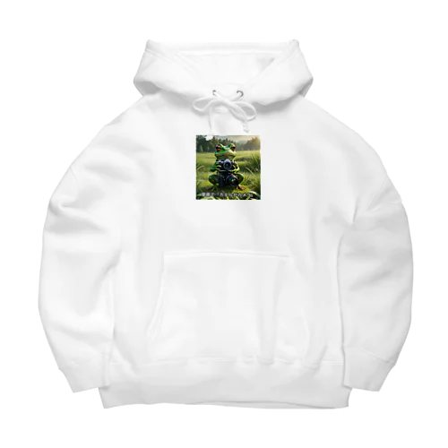 草原で「カエルがカメラ」 Big Hoodie