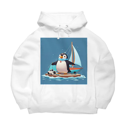 おもちゃのヨットでかわいいペンギンに出会おう Big Hoodie