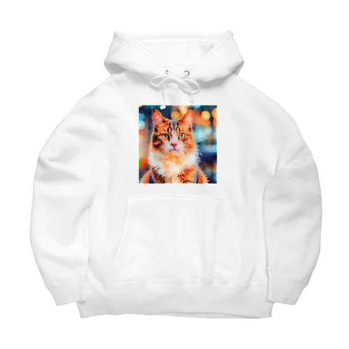 猫の水彩画/キジトラねこのイラスト Big Hoodie