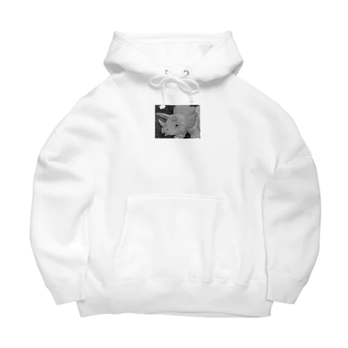 トリケラトプス　モノクロ Big Hoodie