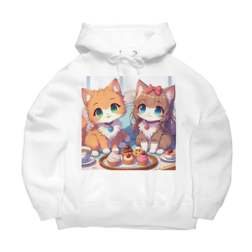 可愛い猫姉妹 Big Hoodie