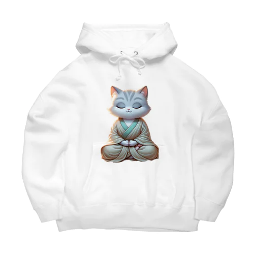 瞑想している猫菩薩 Big Hoodie