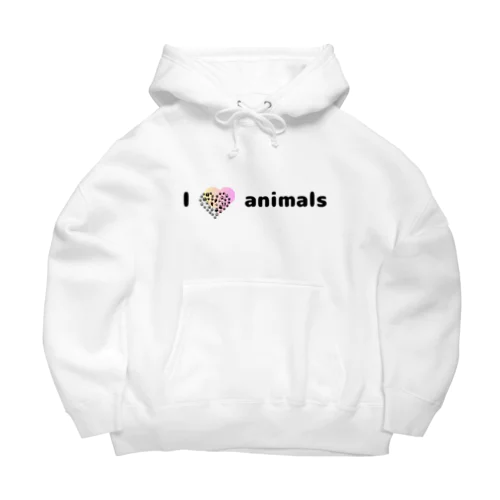 I love ♡ animals ビッグシルエットパーカー