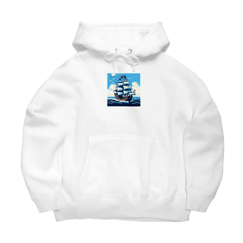 ピクセルアート　海賊船 Big Hoodie