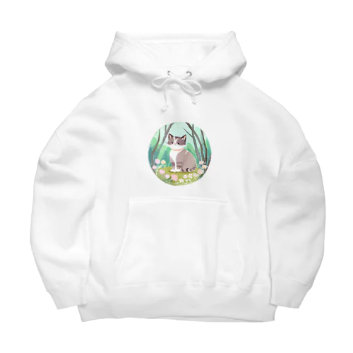 水彩猫 Big Hoodie