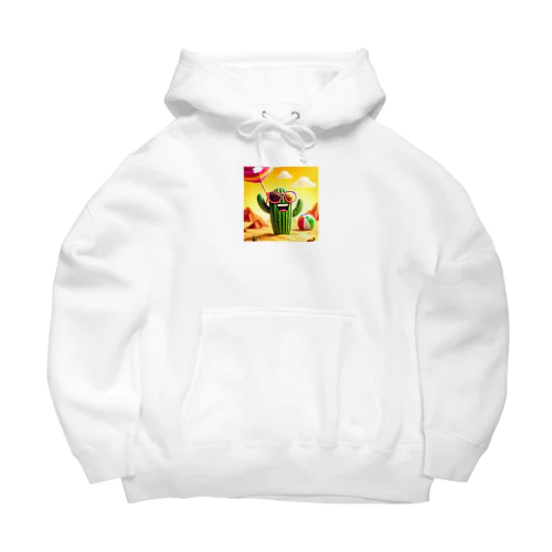 「サングラスをかけたハッピーなサボテン - 砂漠の陽気な仲間！ Big Hoodie