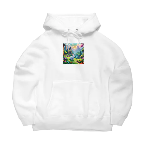 魔法の国の白ウサギ Big Hoodie