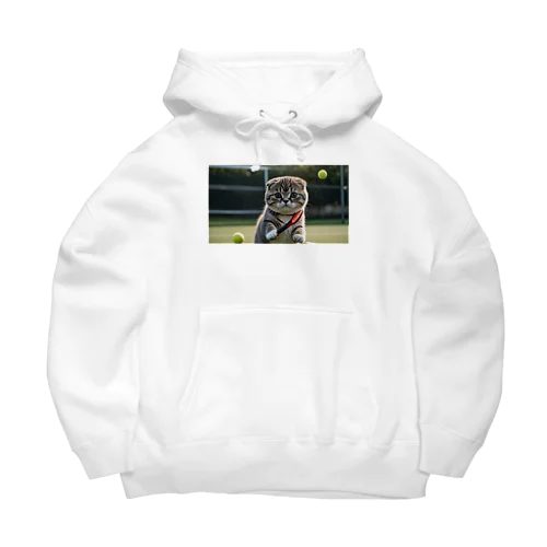 猫とテニス Big Hoodie