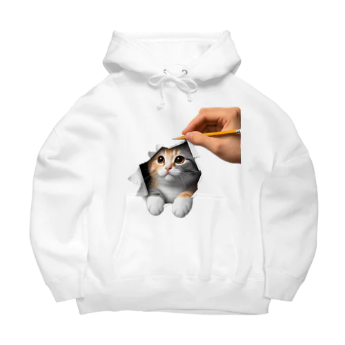 猫が出てくる Big Hoodie