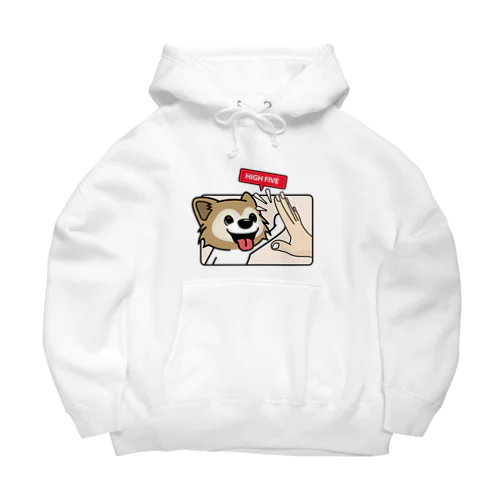 ハイタッチ！パピヨン Big Hoodie