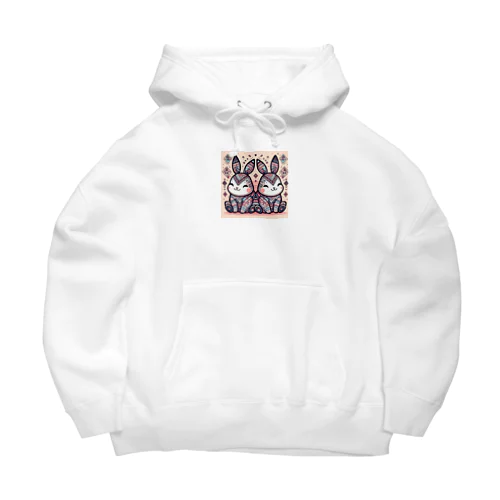 フタゴウサギB Big Hoodie